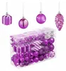 Relaxdays Weihnachtskugeln 72er Set, glitzernde, matte & Produktbild-Vorschau 8