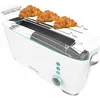 A white toaster with three croissants on top, set against a white background. Voir les images du produit