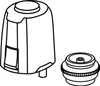 A line drawing of two plumbing components on a white background. Náhled obrázku produktu