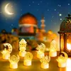 LED Kerzen Ramadan Dekoration Set 4 Stück Mond Sterne Gold Produktbild-Vorschau 5