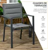 Outsunny Salon de jardin extšŠrieur en aluminium et Voir les images du produit 6