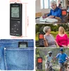 Collage of a portable radio in different settings: in a pocket, with an elderly person studying, with two women chatting, and with a couple cycling. Náhled obrázku produktu
