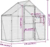 vidaXL Voliere Anthrazit 179x100x185 cm Aluminium Produktbild-Vorschau 7