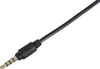 A close-up shot of a black audio cable with a gold-plated 3.5mm jack. Produktbild-Vorschau