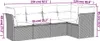 5-tlg. Garten-Sofagarnitur mit Kissen Schwarz Poly Rattan, Produktbild-Vorschau 3