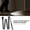 Faltbarer Gehstock mit LED-Licht, 70-90cm Höhenverstellbar, Produktbild-Vorschau 4