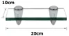 Vigevee glazen plank, 20 x 10 cm, gemaakt van 8 mm Productafbeelding-voorbeeld 2