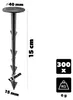 Piquets en plastique KADAX 300x – Piquets de 15 cm de long Voir les images du produit 2