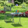 Relaxdays Klappstuhl Balkon, Metall, Kunststoff, Produktbild-Vorschau 2