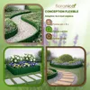 Floranica Bordure de Jardin en bois 10 x 200 cm Vert foncé Voir les images du produit 5