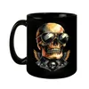 Rocker Totenkopf Tasse schwarz in Schwarz Produktbild-Vorschau 2