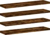 vidaXL Nástěnné police 4 ks. Kouřový dub 40x10x1,5 cm Náhled obrázku produktu 1