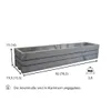Blumenkasten aus Massivholz – grau, 80 cm Produktbild-Vorschau 3