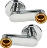 Two chrome-plated S-shaped pipe fittings with brass threaded ends are shown against a white background. Produktbild-Vorschau