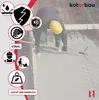 A construction worker is using a tool to spread concrete. The image is surrounded by icons and text highlighting product features. Produktbild-Vorschau