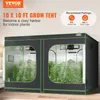 A VEVOR 10 x 10 FT grow tent with plants inside, shown in a room setting. Anteprima dell’immagine prodotto