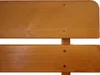 A close-up view of wooden slats of a bench, showing the grain and screws. Produktbild-Vorschau