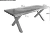 Esstisch Baumkante massiv Akazie natur 240 x 110 X-Gestell Produktbild-Vorschau 5