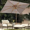 Sekey 300 x 200 cm Sonnenschirm Rechteckig Holz Produktbild-Vorschau 5