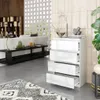 Komoda 60 Cm Biały Mat / Biały Połysk 4 Szuflady Salon, Podgląd zdjęcia produktu 3