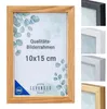 Bilderrahmen Echtholz  EU 10x15 Natur mit Glasscheibe Produktbild-Vorschau 1