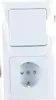 DELPHI Set Steckd+WS+Rahmen 250V/ 16A, Klemmanschluss, weiß Produktbild-Vorschau 2