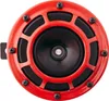 A red and black car horn is shown against a white background. Podgląd zdjęcia produktu
