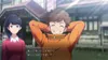 Two anime characters are standing outside a building, with one looking relaxed and the other looking at the camera. Produktbild-Vorschau