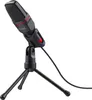 A black and red Trust Gaming microphone with a tripod stand, shown against a white background. Náhľad obrázku produktu