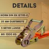 Spanngurte mit Ratsche und Haken 2er Set | 25mm breit | 5m Produktbild-Vorschau 2