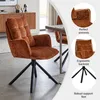 Duhome eetkamerstoel, 360° draaibaar, loungestoel, fluweel, Productafbeelding-voorbeeld 15