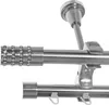 Close-up of a double-rod curtain rod system with decorative elements. Produktbild-Vorschau