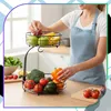 Zweistöckiger Metallkorb für Obst und Gemüse mit Produktbild-Vorschau 11