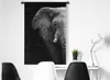 MuchoWow® Wandteppich Wandbehang Elefant - Schwarz - Weiß - Produktbild-Vorschau 4
