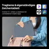 A person is placing a tablet into a handbag. Produktbild-Vorschau