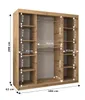 Schwebetürenschrank MILANA – Breite 180 cm, Weiß Produktbild-Vorschau 4