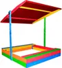 Pískoviště Dřevěné pískoviště s lavičkami 150x150cm Náhled obrázku produktu 1