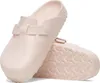A pair of pink Birkenstock Boston Eva clogs are shown against a white background. Podgląd zdjęcia produktu