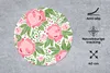 MuchoWow® Mauspad Mousepad Blumen - Rosa - Muster 40x40 cm Produktbild-Vorschau 3