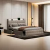 Polsterbett 140x200cm mit USB und Steckdosen, Jugendbett Produktbild-Vorschau 5