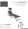 Chaise longue en aluminium Aurelie, rembourrée et pliable - Voir les images du produit 3
