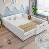 Lit rembourré moderne pour enfant avec poches de rangement Voir les images du produit 5