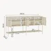 Sideboard 'Kliri' mit 3 Türen Stahl 160 x 40 x 80 cm Produktbild-Vorschau 5