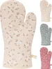 Ofenhandschuh aus Baumwolle 32x18,5 cm mit Blumen Produktbild-Vorschau 1