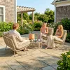 Outsunny Gartenmöbel Set 4-teilig Polyrattan Lounge-Set mit Produktbild-Vorschau 8