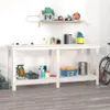 vidaXL Pracovní stůl bílý 180x50x80 cm Borovicový masiv Náhled obrázku produktu 2