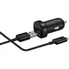 A black Samsung car charger with a USB cable. Produktbild-Vorschau