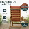 BURI 6x Auflagen Set Hochlehner für Gartenstühle 120x48x7cm Produktbild-Vorschau 4