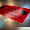 50 Neonorange Hinweisetiketten "Vorsicht Glas Fragile" – Produktbild-Vorschau 5
