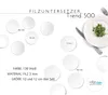 6 Untersetzer FILZ, 3 mm dick, rund, D 10 cm, weiß Produktbild-Vorschau 2